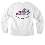 Classic White Collection, a White Unisex Heavyweight Long Sleeve Tee (back-view)