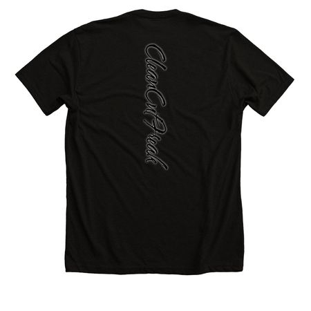Only Freaks, a Solid Black Blend Premium Unisex Tee (back-view)