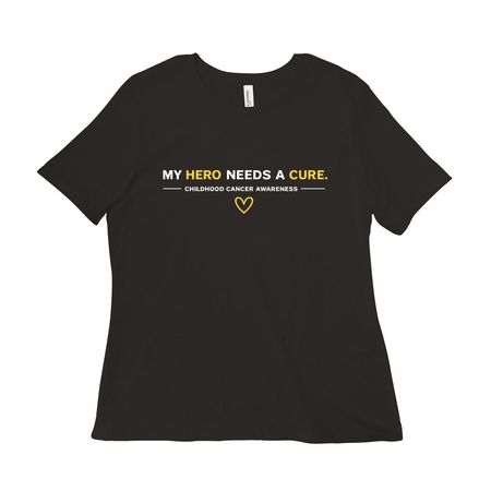 My Hero Needs a Cure, a Black Women?s Relaxed Cotton Tee