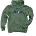 Mutts. All love!, a Military Green Pullover Hoodie