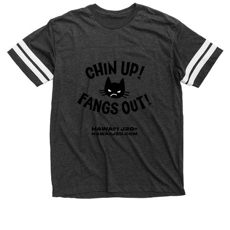 Chin Up!, a Vintage Smoke / White Football Jersey Tee