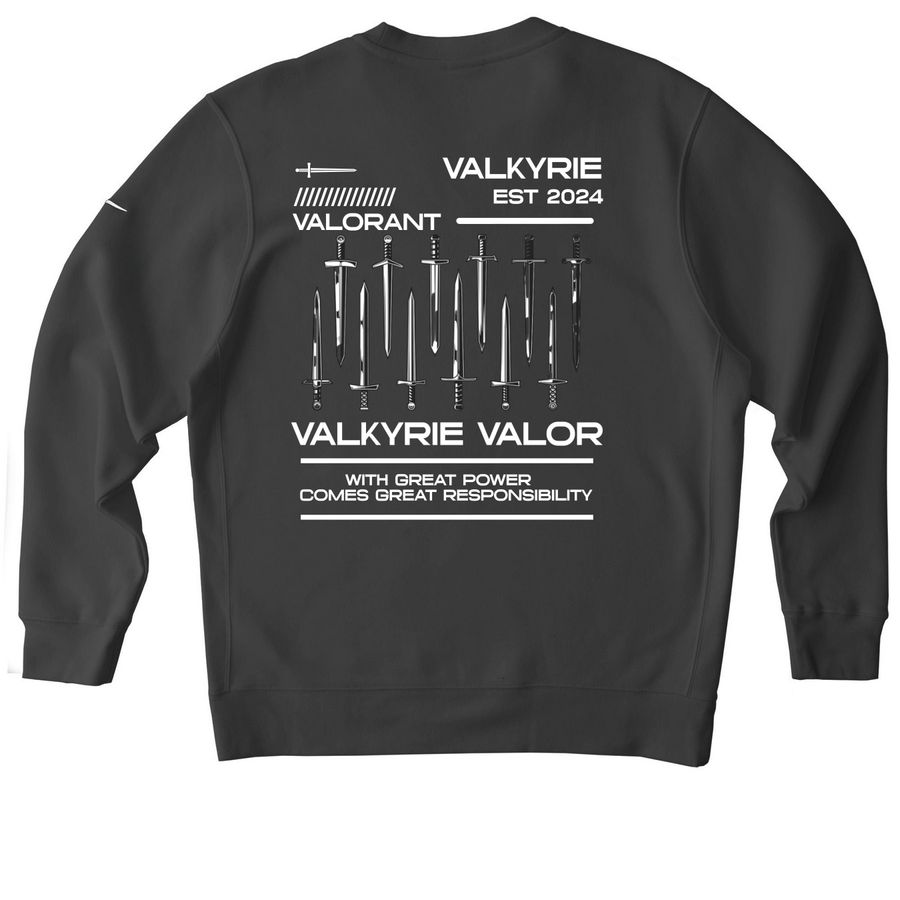 VALKYRIE STAPLE 02 - ATHLETICS, a Anthracite Nike Club Fleece Crewneck Sweatshirt