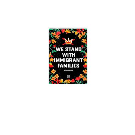 Indivisible Immigrant Solidarity Flag, a White 12" x 18" Yard Flag