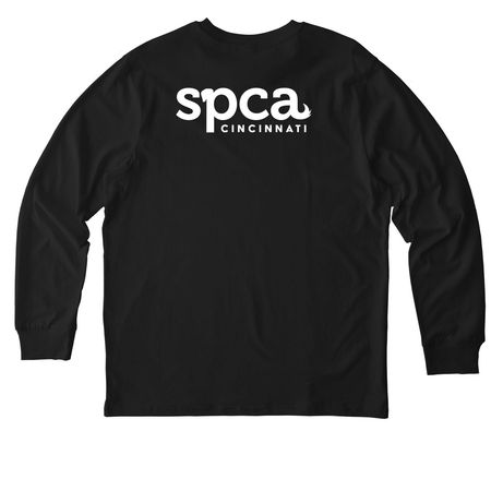 Big Cat Energy, a Black Stanley/Stella Unisex Creator 2.0 Long Sleeve Tee (back-view)