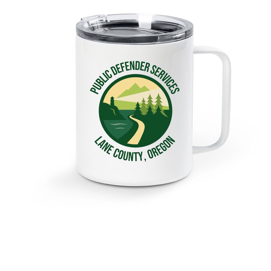 PDSLC Insulated Mug, a White Stainless Steel Travel Mug