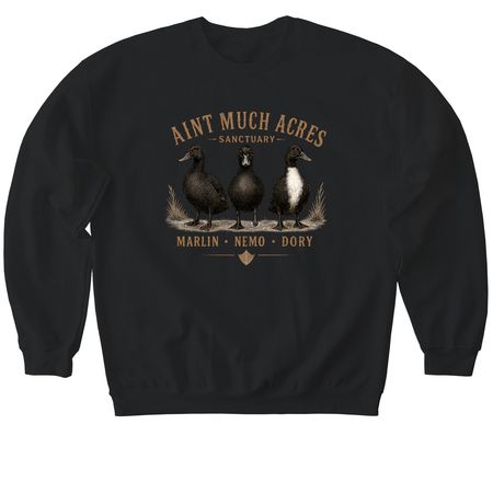 Just Keep Swimming, a Black Softstyle Crewneck Sweatshirt