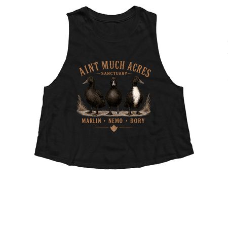 Just Keep Swimming, a Solid Black Blend Women?s Cropped Racerback Tank