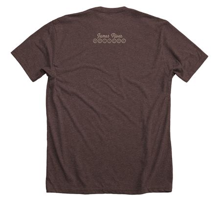 Coffee Cat Is Judging You, a Heather Brown Premium Unisex Tee (back-view)
