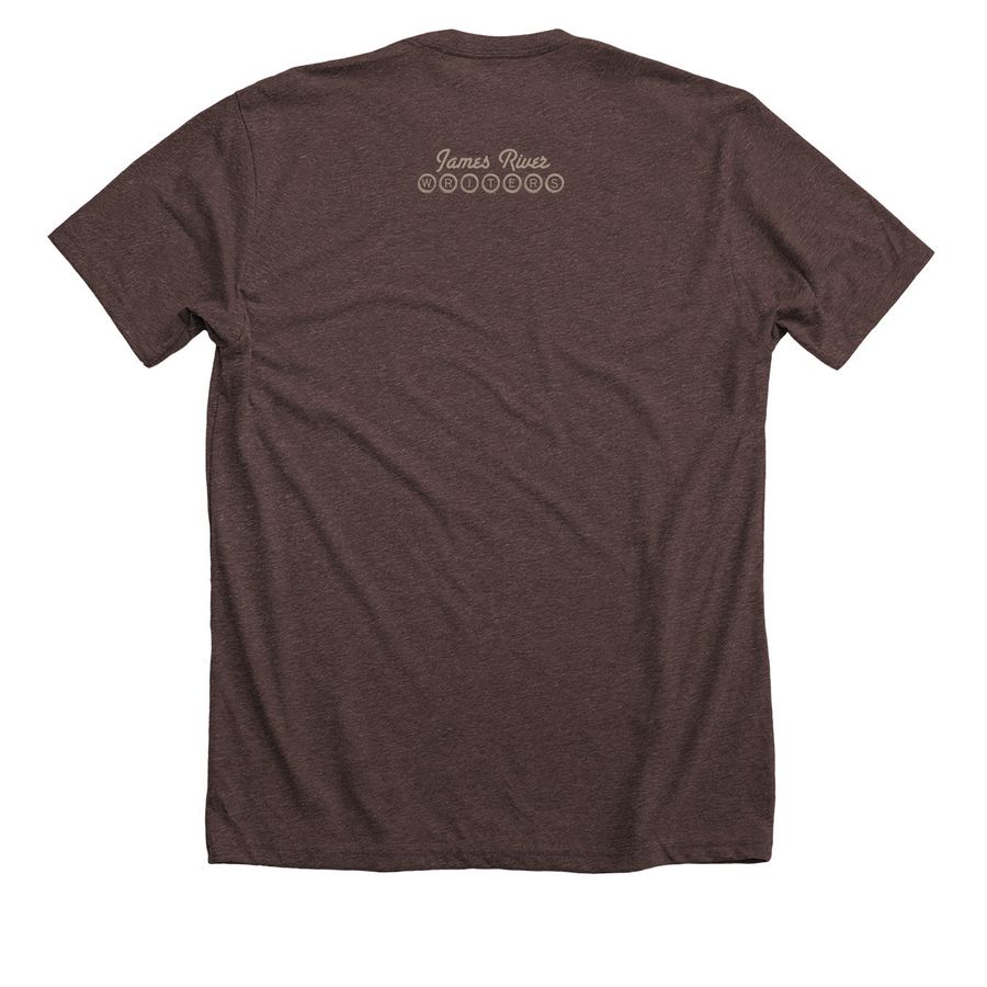 Coffee Cat Is Judging You, a Heather Brown Premium Unisex Tee (back-view)