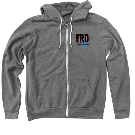 Tarot Back, a Deep Heather Zip Up Hoodie