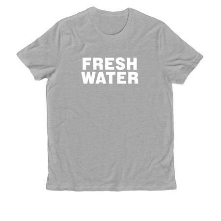 Freshwater!, a Granite Grey Heather Allmade Organic Cotton Unisex Tee