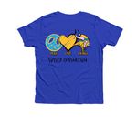 SC-Autism Awareness, a Heather True Royal Premium Youth Tee (back-view)