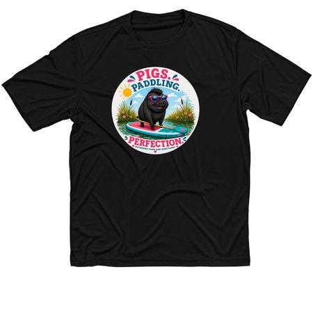 Pigs. Paddling. Perfection. Summer Fundraiser, a Black Classic Performance Tee