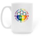 Mug, a White Large Coffee Mug (back-view)