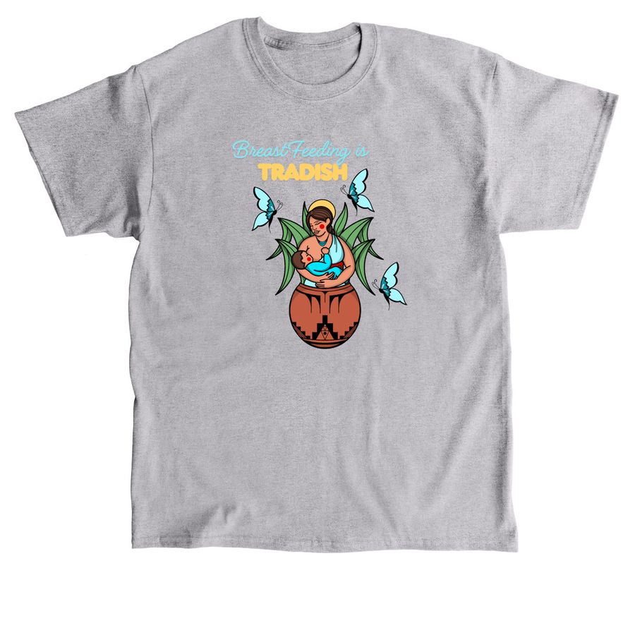 Breast Feeding is Tradish, a Sport Grey Classic Unisex Tee