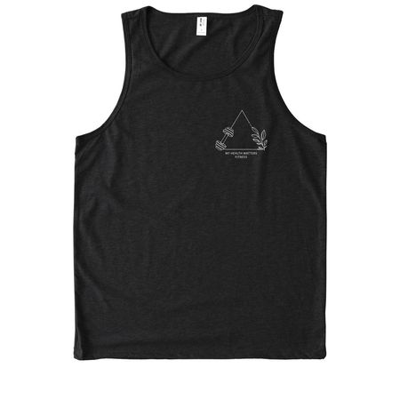 My Health Matters Light Logo, a Deep Black Allmade Eco Triblend Tank