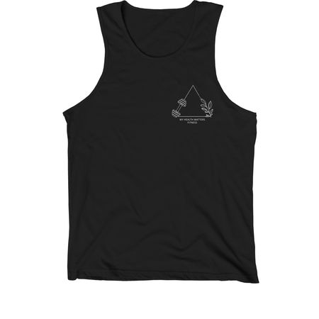 My Health Matters Light Logo, a Black Premium Cotton Tank