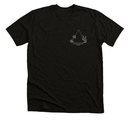 My Health Matters Light Logo, a Solid Black Blend Premium Unisex Tee