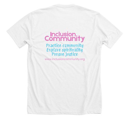 Trans is Divine, a Solid White Blend Premium Unisex Tee (back-view)