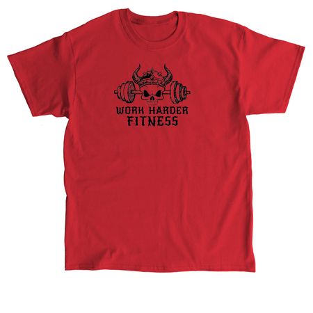 Work Harder Fitness, a Red Classic Unisex Tee