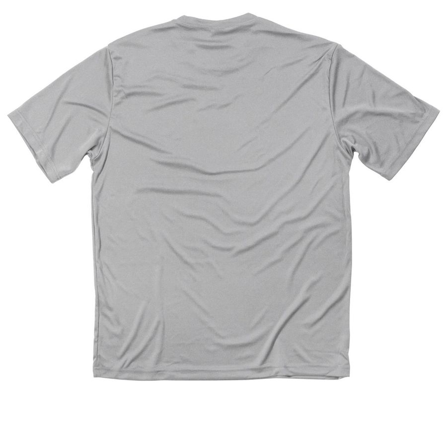 Athletic Wear - Tech Tees and Tanks, a Silver Classic Performance Tee (back-view)