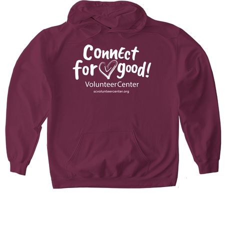 Connect for Good, a Maroon Gildan Softstyle Pullover Hoodie