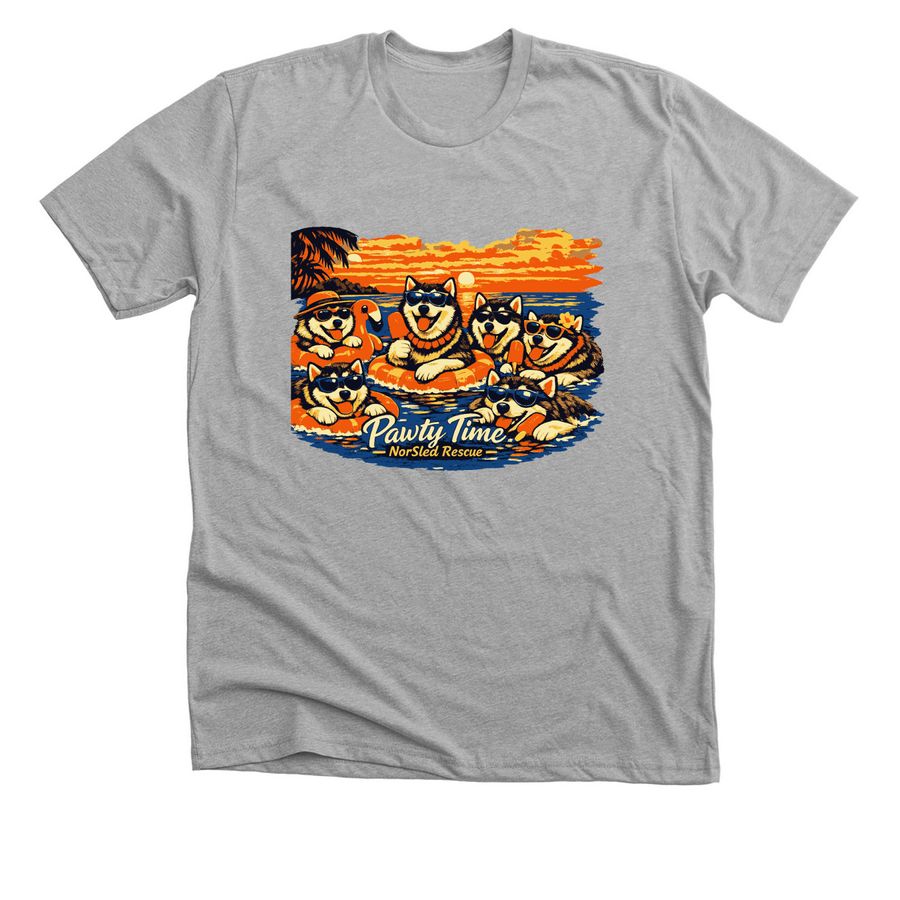 Pawty Time, a Athletic Heather Premium Unisex Tee