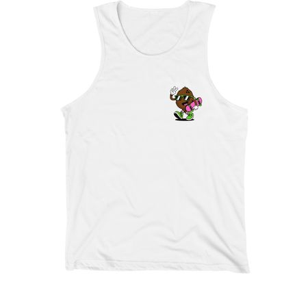 Coconuts & Bolts (Light Front and Back Design), a White Premium Cotton Tank
