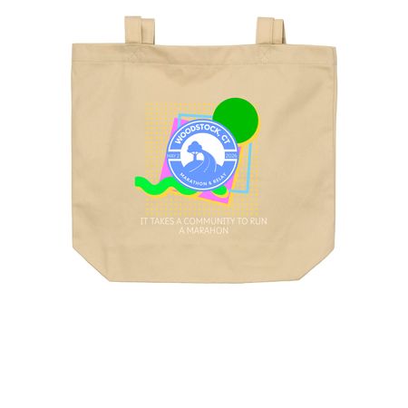 2026 Woodstock CT Marathon & Relay Tote Bag&nbsp;, a Oyster Organic Cotton Tote Bag