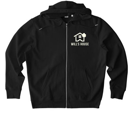 Will's House Pocke Logo, a Black Stanley/Stella Unisex Cultivator 2.0 Zip Up Pullover Hoodie