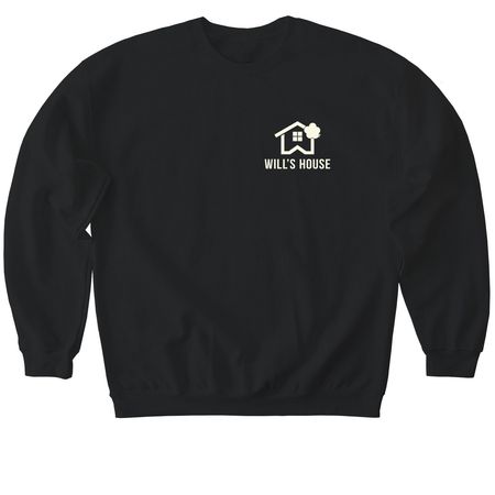 Will's House Pocke Logo, a Black Softstyle Crewneck Sweatshirt