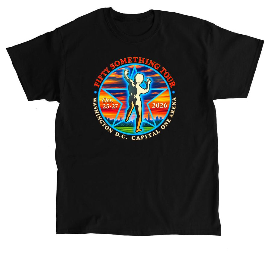 Rush in Washington DC October 25 & 27 2026 T, a Black Classic Unisex Tee