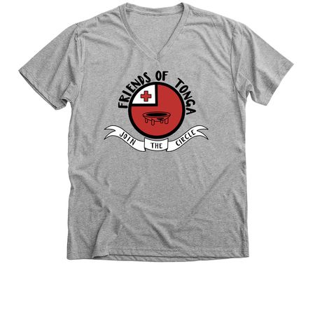 2026 Friends of Tonga Summer T-Shirts, a Athletic Heather Premium V-Neck Tee