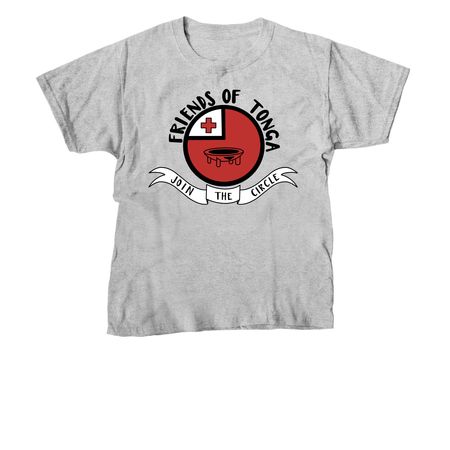 2026 Friends of Tonga Summer T-Shirts, a Sport Grey Youth Unisex Tee