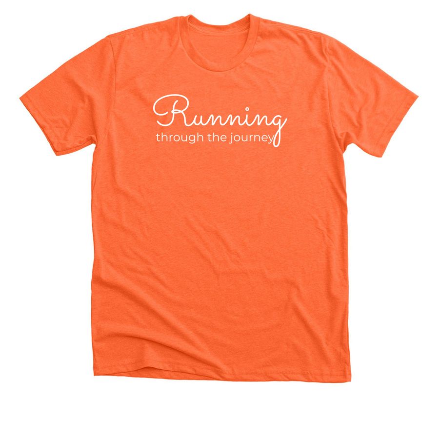 Running Through the Journey&nbsp;, a Heather Orange Premium Unisex Tee