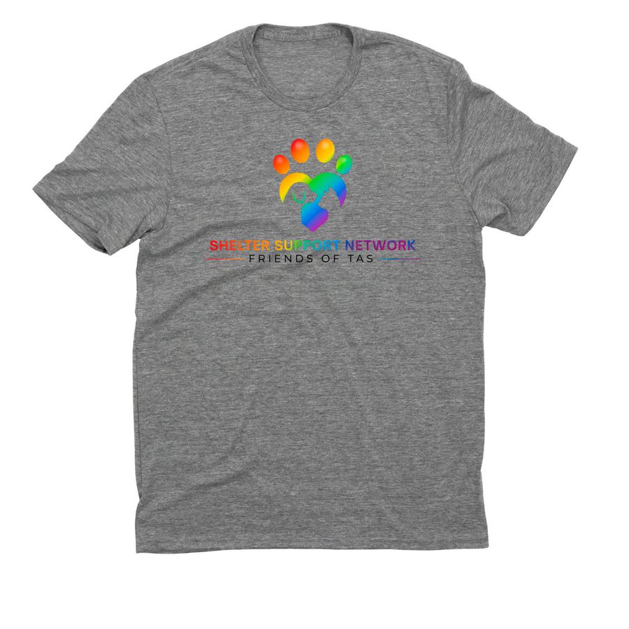 Friends of TAS Pride, a Aluminum Grey Allmade Eco Triblend Unisex Tee