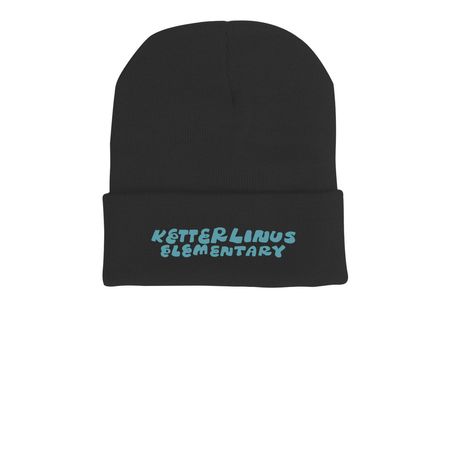 KES Beanie, a Black Printed Cuffed Beanie