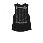 Fight like a Warrior, a Black Women's Muscle Tank (back-view)