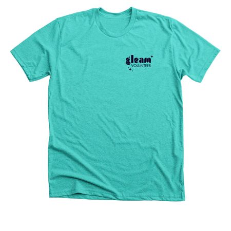 GLEAM Volunteer Shirt, a Heather Sea Green Premium Unisex Tee