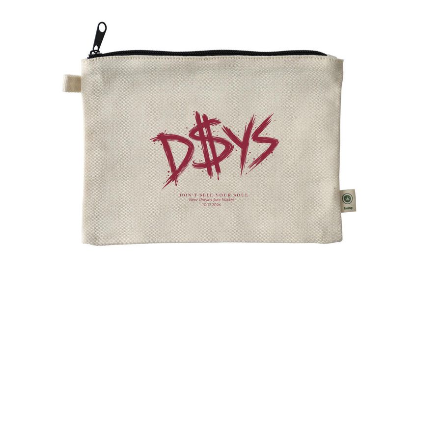 D$YS Utility Pouch, a Natural 9"x7" Hemp Blend Pouch