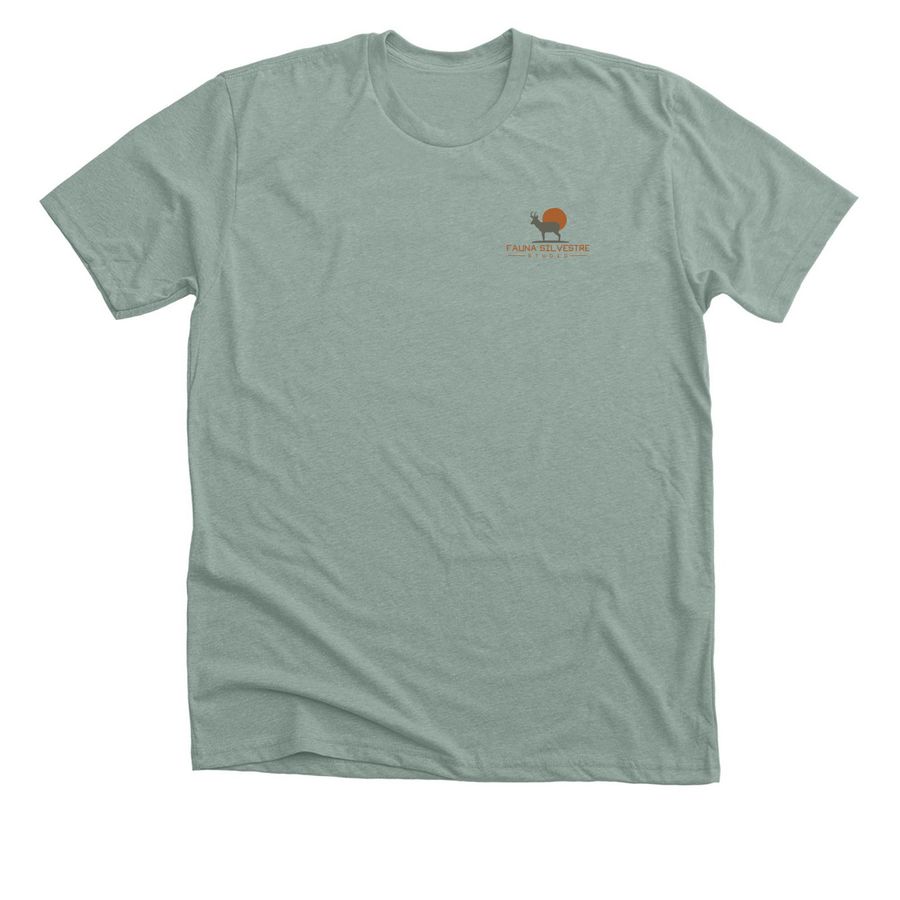 Mockingbird and Prickly Pear, a Heather Sage Premium Unisex Tee