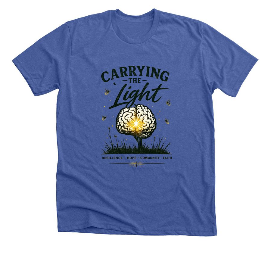 Carrying the Light of Hope, a Solid True Royal Premium Unisex Tee