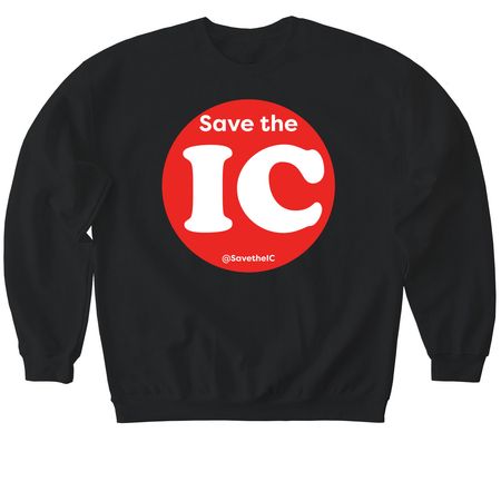 Save the IC! Shirts, sweats and hoodies, a Black Softstyle Crewneck Sweatshirt