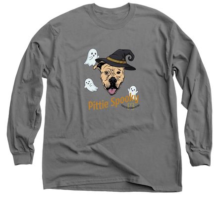 Pittie Spooky, a Charcoal Classic Long Sleeve Tee