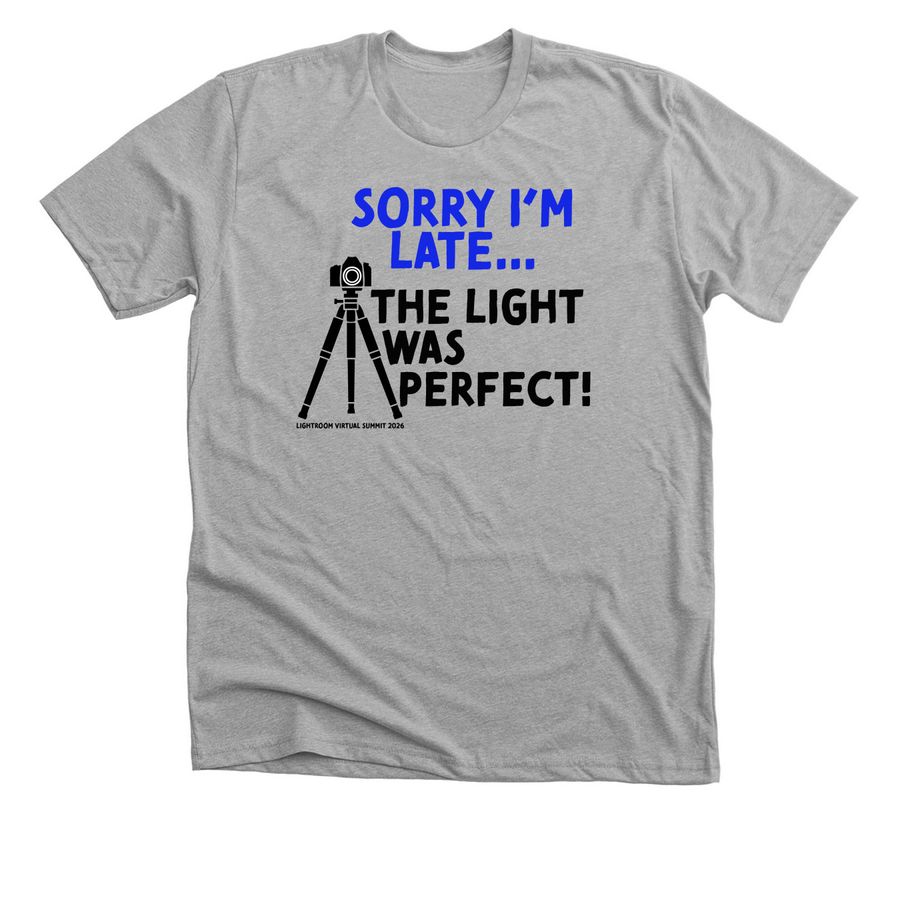 The Light Was Perfect, a Athletic Heather Premium Unisex Tee