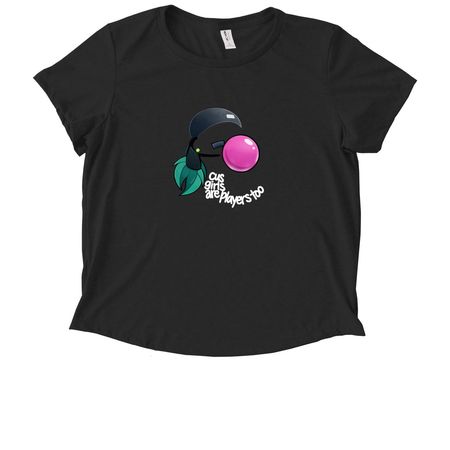 cus girls, a Deep Black Allmade Eco Triblend Women?s Scoop Neck Tee