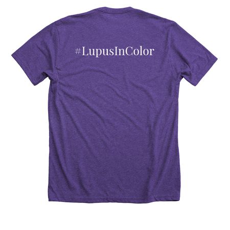 WARRIOR 24/7, a Heather Team Purple Premium Unisex Tee (back-view)