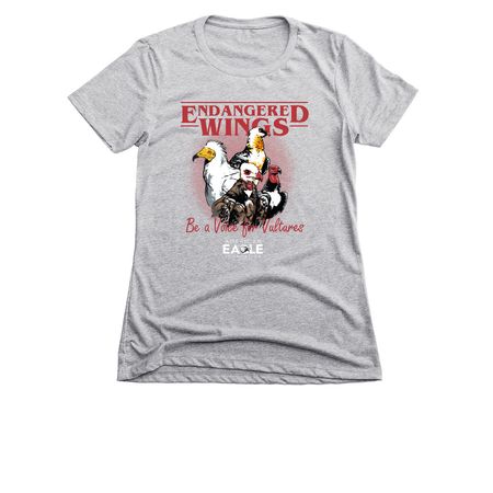 Endangered Wings Apparel, a Dark Heather Grey Women's Slim Fit Tee