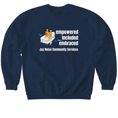 Empowered Included Embraced Tee, a Navy Softstyle Crewneck Sweatshirt