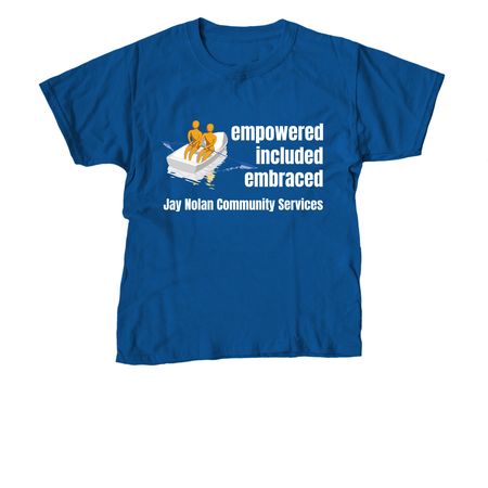 Empowered Included Embraced Tee, a Royal Blue Youth Unisex Tee